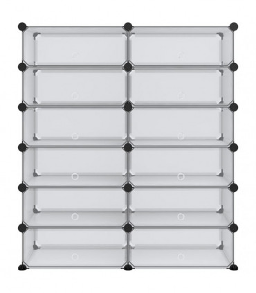 Shoe Rack Transparent 94.5x36.5x106 cm PP