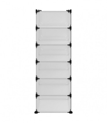 Shoe Rack Transparent 94.5x36.5x106 cm PP