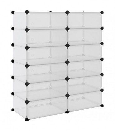 Shoe Rack Transparent 94.5x36.5x106 cm PP