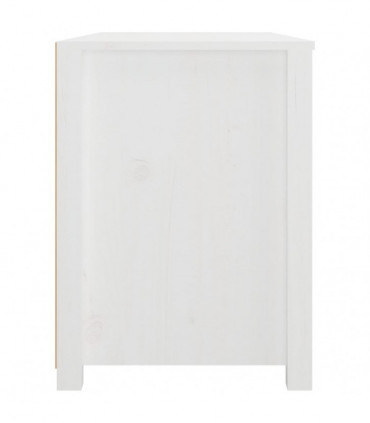 Side Cabinet White 100x40x54 cm Solid Wood Pine