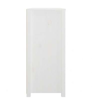 Side Cabinet White 100x40x90 cm Solid Wood Pine