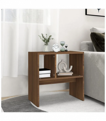 Side Table Brown Oak 50x30x50 cm Engineered Wood