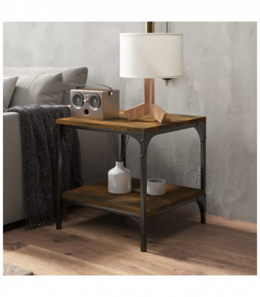 Side Tables 2 pcs Smoked Oak 40x40x40 cm Engineered Wood