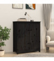 Sideboard Black 83x41.5x100 cm Solid Wood Pine
