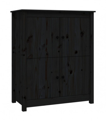 Sideboard Black 83x41.5x100 cm Solid Wood Pine