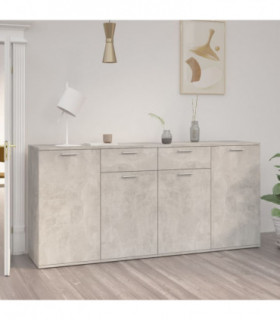 Sideboard Concrete Grey 160x36x75 cm Engineered Wood