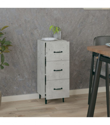 Sideboard Concrete Grey 34.5x34x90 cm Engineered Wood