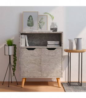 Sideboard Concrete Grey 60x30x72 cm Engineered Wood