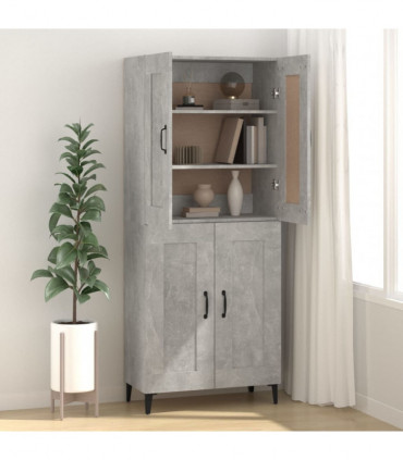 Sideboard Concrete Grey 69.5x34x90 cm Engineered Wood