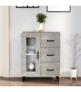 Sideboard Concrete Grey 69.5x34x90 cm Engineered Wood