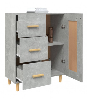 Sideboard Concrete Grey 69.5x34x90 cm Engineered Wood