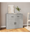 Sideboard Concrete Grey 80x33x70 cm Engineered Wood