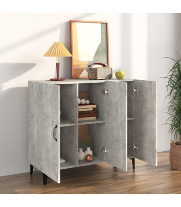 Sideboard Concrete Grey 90x34x80 cm Engineered Wood