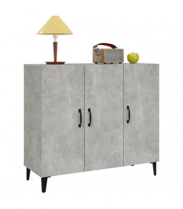 Sideboard Concrete Grey 90x34x80 cm Engineered Wood