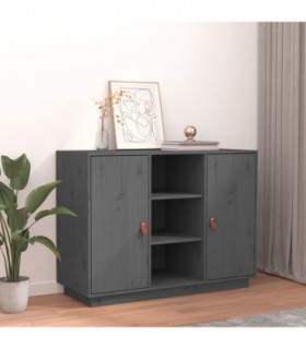 Sideboard Grey 100x40x75 cm Solid Wood Pine