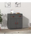 Sideboard Grey 65.5x40x75 cm Solid Wood Pine