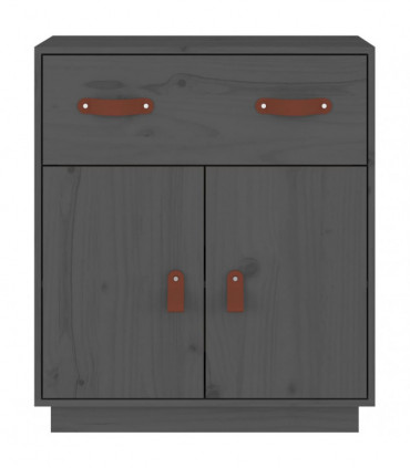 Sideboard Grey 65.5x40x75 cm Solid Wood Pine