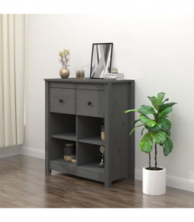 Sideboard Grey 70x35x80 cm Solid Wood Pine