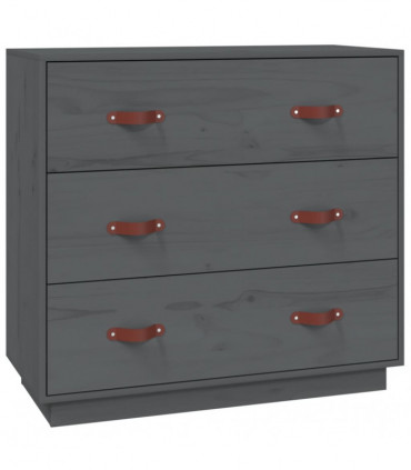 Sideboard Grey 80x40x75 cm Solid Wood Pine