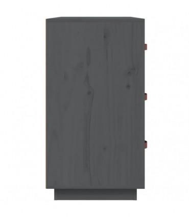 Sideboard Grey 80x40x75 cm Solid Wood Pine