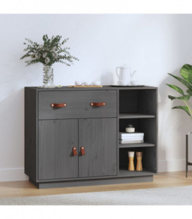 Sideboard Grey 98.5x40x75 cm Solid Wood Pine