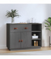 Sideboard Grey 98.5x40x75 cm Solid Wood Pine
