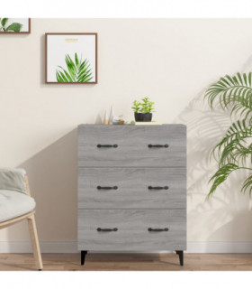 Sideboard Grey Sonoma 69.5x34x90 cm Engineered Wood