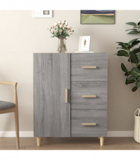 Sideboard Grey Sonoma 69.5x34x90 cm Engineered Wood