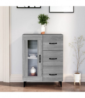 Sideboard Grey Sonoma 69.5x34x90 cm Engineered Wood