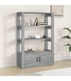 Sideboard Grey Sonoma 80x30x119.5 cm Engineered Wood