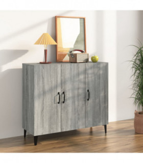 Sideboard Grey Sonoma 90x34x80 cm Engineered Wood