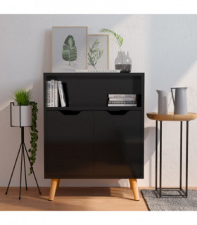 Sideboard High Gloss Black 60x30x72 cm Engineered Wood