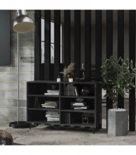 Sideboard High Gloss Grey 103.5x35x70 cm Chipboard