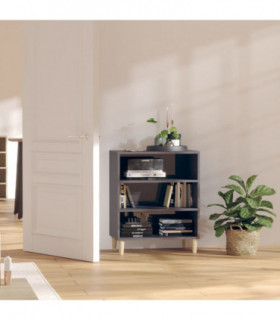 Sideboard High Gloss Grey 57x35x70 cm Chipboard