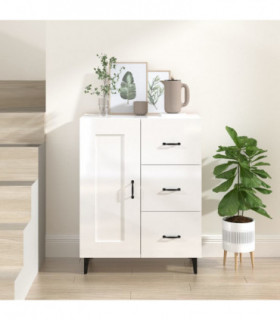 Sideboard High Gloss White 69.5x34x90 cm Engineered Wood