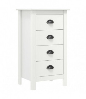 Sideboard Hill Range White 46x35x80 cm Solid Pine Wood