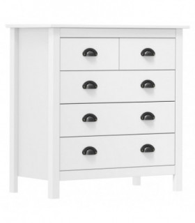 Sideboard Hill Range White 79x40x80 cm Solid Pine Wood