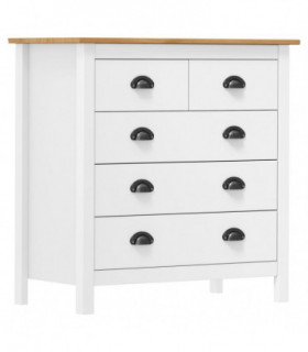 Sideboard Hill Range White 79x40x80 cm Solid Pine Wood