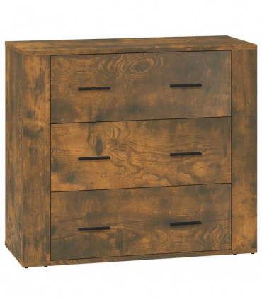 Sideboard Smoked Oak 80x33x70 cm Engineered Wood