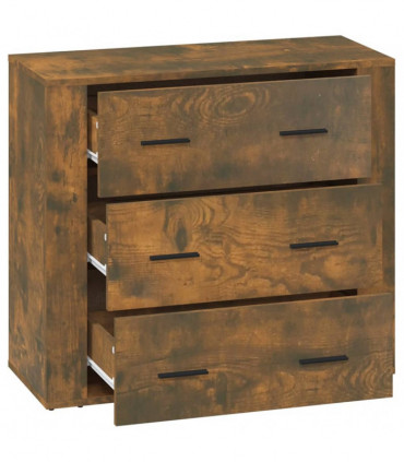 Sideboard Smoked Oak 80x33x70 cm Engineered Wood
