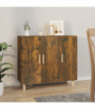 Sideboard Smoked Oak 90x34x80 cm Engineered Wood