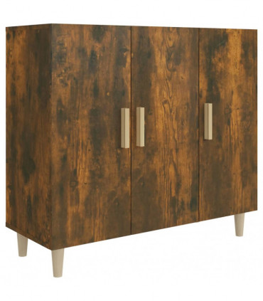 Sideboard Smoked Oak 90x34x80 cm Engineered Wood