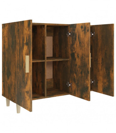 Sideboard Smoked Oak 90x34x80 cm Engineered Wood