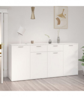 Sideboard White 160x36x75 cm Engineered Wood