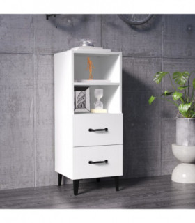 Sideboard White 34.5x34x90 cm Engineered Wood