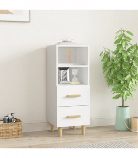 Sideboard White 34.5x34x90 cm Engineered Wood