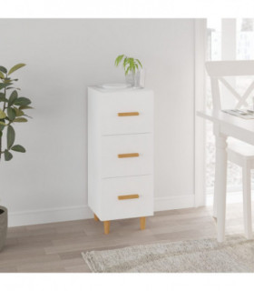Sideboard White 34.5x34x90 cm Engineered Wood