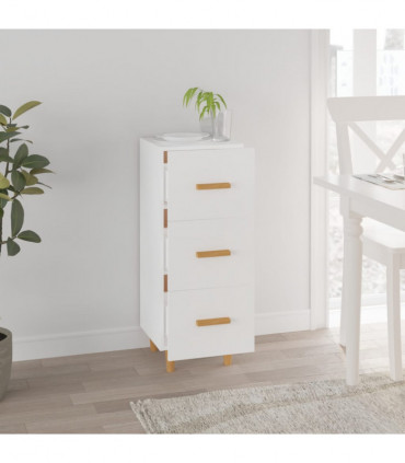Sideboard White 34.5x34x90 cm Engineered Wood