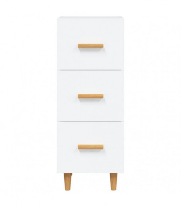 Sideboard White 34.5x34x90 cm Engineered Wood