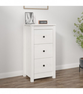 Sideboard White 40x35x80 cm Solid Wood Pine